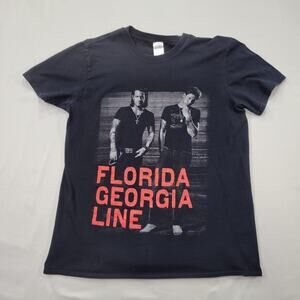 Florida Georgia Line Tour 2015 Graphic Tee Band Concert Shirt Cotton Large